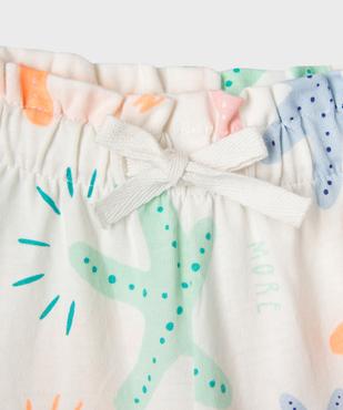 Ensemble 2 pièces bébé fille tee-shirt et short vue4 - GEMO 4G BEBE - GEMO