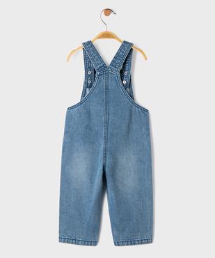 Salopette en jean avec entrejambe zippé bébé garçon vue5 - GEMO(BEBE DEBT) - GEMO