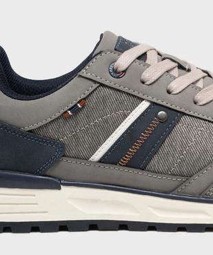 Baskets basses multitextures homme - Urban Steps vue6 - URBAN STEPS - GEMO