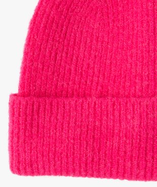 Bonnet femme en maille côtelée vue2 - GEMO (ACCESS) - GEMO