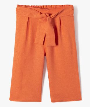 Pantalon bébé fille large en lin et viscose vue1 - GEMO 4G BEBE - GEMO