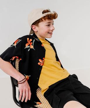 Chemise à manches courtes imprimée en viscose garçon vue9 - GEMO 4G GARCON - GEMO
