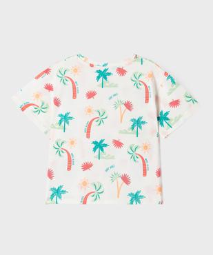 Tee-shirt à manches courtes à motifs estivaux fille vue3 - GEMO (ENFANT) - GEMO