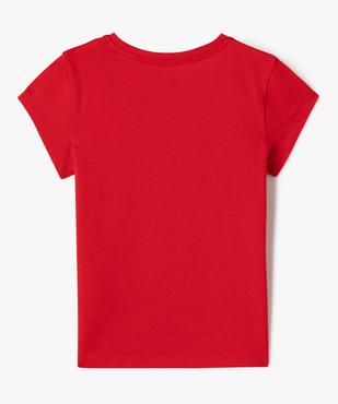 Tee-shirt manches courtes avec motif de Noël fille vue3 - GEMO 4G FILLE - GEMO