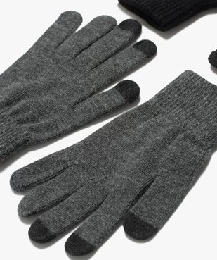 Gants garçon compatibles écrans tactiles (lot de 2 paires) vue2 - GEMO (JUNIOR) - GEMO