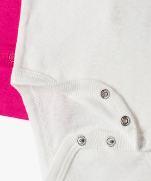 Body bébé à bretelles et motifs 100% coton biologique (lot de 3) vue2 - GEMO 4G BEBE - GEMO