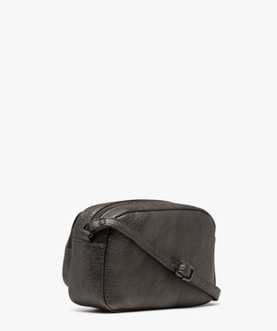 Sac besace en matière métallisée grainée femme vue2 - GEMO (ACCESS) - GEMO