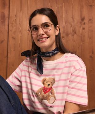 Foulard imprimé façon bandana femme - LuluCastagnette vue4 - LULU CASTAGNETT - GEMO