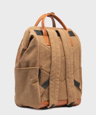 Sac à dos ordinateur en velours côtelé homme vue2 - GEMO (ACCESS) - GEMO