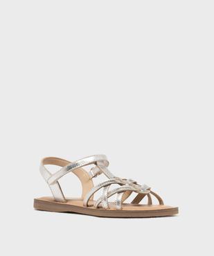 Sandales en cuir avec bride à scratch fille - Lovely Wings vue2 - LOVELY WINGS GEMO FOR GOOD - GEMO