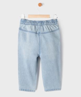 Jean délavé avec noeud à la taille bébé fille vue4 - GEMO(BEBE DEBT) - GEMO