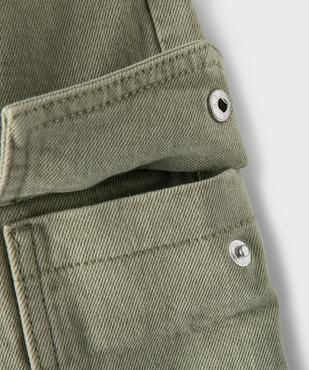 Pantalon cargo loose en denim stretch coloré garçon vue3 - GEMO (JUNIOR) - GEMO