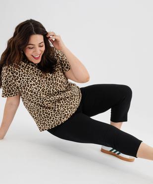 Legging uni longueur 7/8ème femme grande taille vue10 - GEMO 4G GT - GEMO