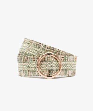 Ceinture femme large tissée avec boucle ronde vue1 - GEMO (ACCESS) - GEMO