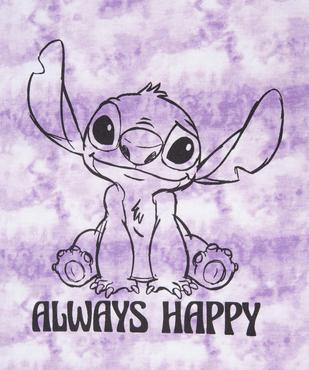 Tee-shirt fille loose tie-and-dye imprimé Stitch - Lilo & Stitch Disney vue3 - LILO & STITCH - GEMO