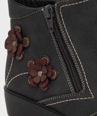 Boots confort à talon compensé avec motifs fleurs femme vue6 - G'FLEX - GEMO