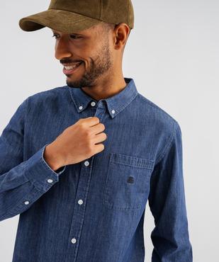 Chemise en coton façon denim homme - LuluCastagnette vue4 - LULUCASTAGNETTE - GEMO