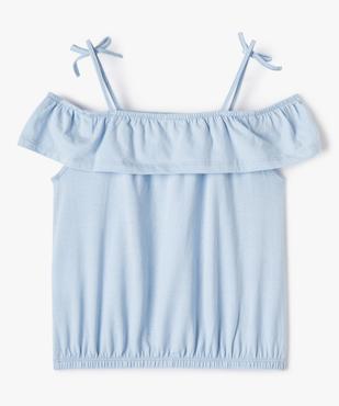 Tee-shirt fille à épaules dénudées et volant vue3 - GEMO (ENFANT) - GEMO