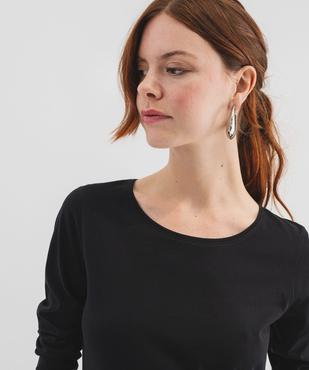 Tee-shirt manches longues à col rond femme vue2 - GEMO 4G FEMME - GEMO