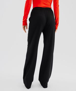 Pantalon large en maille fluide avec ceinture élastique femme vue3 - GEMO 4G FEMME - GEMO