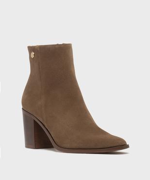 Boots en cuir à talon femme - LuluCastagnette vue2 - LULUCASTAGNETTE - GEMO