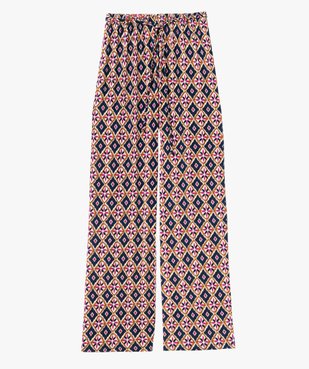 Pantalon large et fluide imprimé à taille élastiquée femme vue4 - GEMO(FEMME PAP) - GEMO