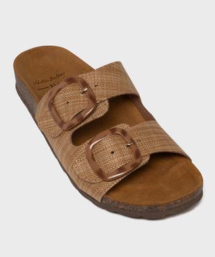 Mules semelle intérieure cuir anatomique et dessus texturé femme vue5 - VALENTINA BALDA - GEMO