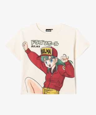 Tee-shirt manches courtes motif Bulma fille - Dragon Ball vue1 - DRAGON BALL Z - GEMO