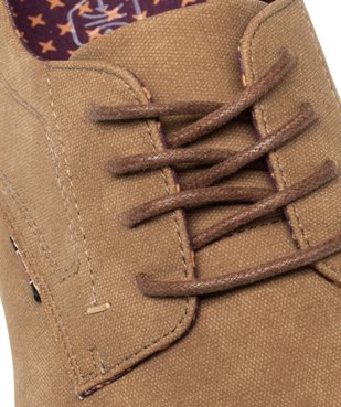 Derbies unis effet patiné homme vue7 - GEMO(URBAIN) - GEMO