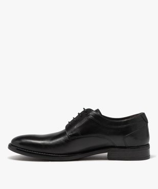 Derbies homme dessus en cuir uni à lacets ronds - Taneo vue3 - TANEO - GEMO