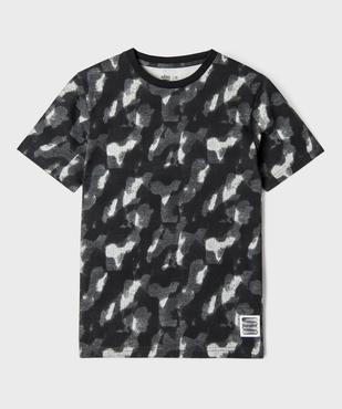 Tee-shirt manches courtes coupe droite en coton imprimé garçon vue2 - GEMO 4G GARCON - GEMO