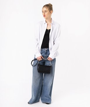 Jean wide leg délavé femme vue5 - GEMO 4G FEMME - GEMO