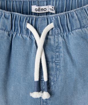 Bermuda en jean avec taille ajustable bébé garçon vue2 - GEMO(BEBE DEBT) - GEMO
