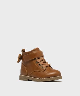 Boots zippées à lacets pailletées et nœud bébé fille vue2 - LOVELY WINGS - GEMO