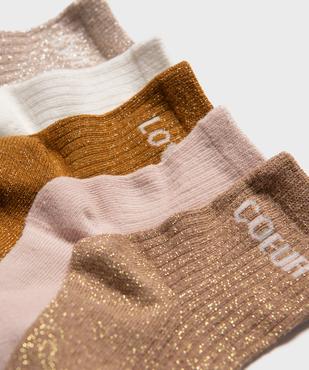 Chaussettes en maille côtelée fille (lot de 5) vue2 - GEMO(BEBE DEBT) - GEMO