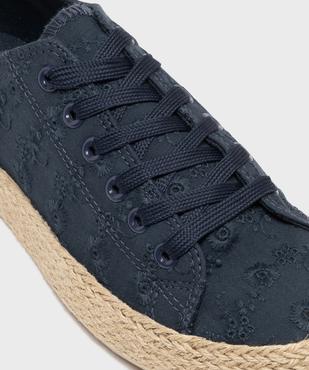 Tennis en toile brodée à semelle de corde femme - Follow Me vue6 - FOLLOW ME G4G - GEMO