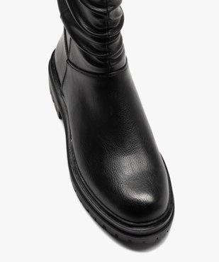 Bottes femme unies à semelle crantée et col sherpa vue6 - GEMO (CASUAL) - GEMO