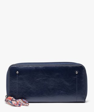 Portefeuille femme zippé en vernis mat avec zip ruban vue1 - GEMO (ACCESS) - GEMO