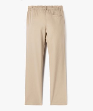 Pantalon coupe regular avec taille élastique garçon vue3 - GEMO (JUNIOR) - GEMO