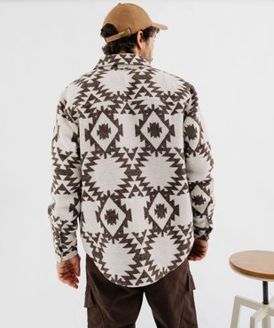 Sur-chemise chaude à motif ethnique homme vue3 - GEMO (HOMME) - GEMO