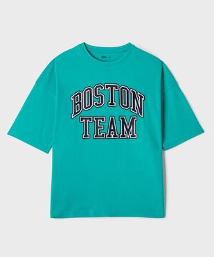 Tee-shirt manches courtes imprimé sportswear garçon vue1 - GEMO (JUNIOR) - GEMO