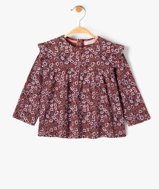 Tee-shirt bébé fille manches longues à fleurs - LuluCastagnette vue1 - LULUCASTAGNETTE - GEMO