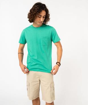 Tee-shirt à manches courtes avec poche poitrine homme vue1 - GEMO 4G HOMME - GEMO