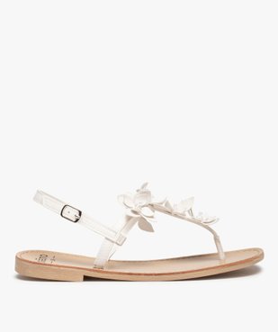 Sandales femme à entre-doigts ornées de fleurs en volume vue1 - GEMO (CASUAL) - GEMO