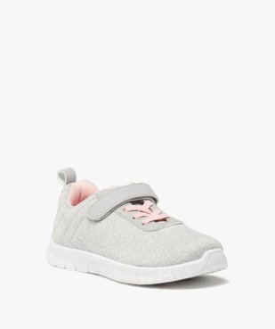 Baskets fille style jogger dessus en jersey uni vue2 - GEMO (ENFANT) - GEMO