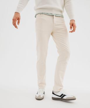 Jean Straight en denim extensible au coloris unique homme vue1 - GEMO 4G HOMME - GEMO