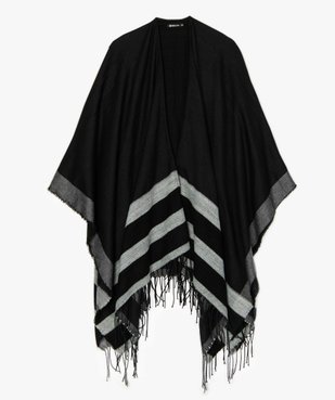 Cape femme à motifs finition franges vue4 - FOLLOW ME - GEMO