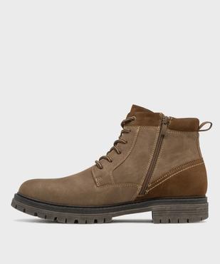 Boots esprit outdoor sur semelle crantée homme - URBAN STEPS vue3 - URBAN STEPS - GEMO
