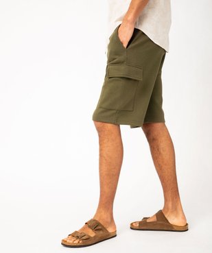Bermuda en maille molletonnée coupe cargo homme vue1 - GEMO (HOMME) - GEMO