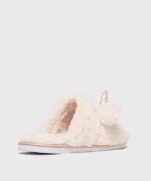 Chaussons mules en fourrure imitation forme licorne femme vue4 - GEMO 4G FEMME - GEMO